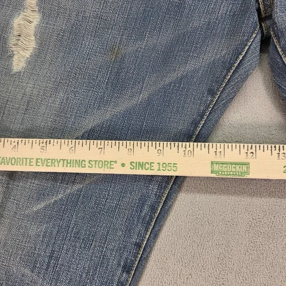 Japanese Selvedge Jeans Mens Whiskers Thrashed Justin Zip Fits 30x30 - Picture 14 of 15